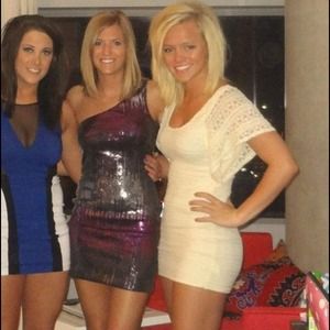 Cream colored lace cocktail dress