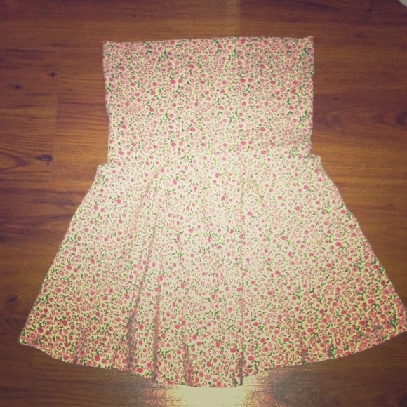 Floral printed cotton high waist skirt/dress AA