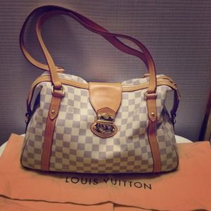 Louis Vuitton White Damier Handbag