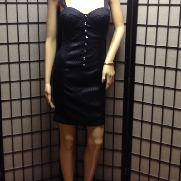 Black dress with buttons in front