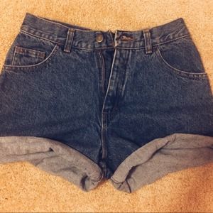 Vintage High-Waisted Jean Shorts