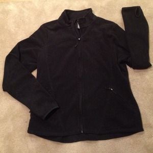 Black fleece full zip jacket