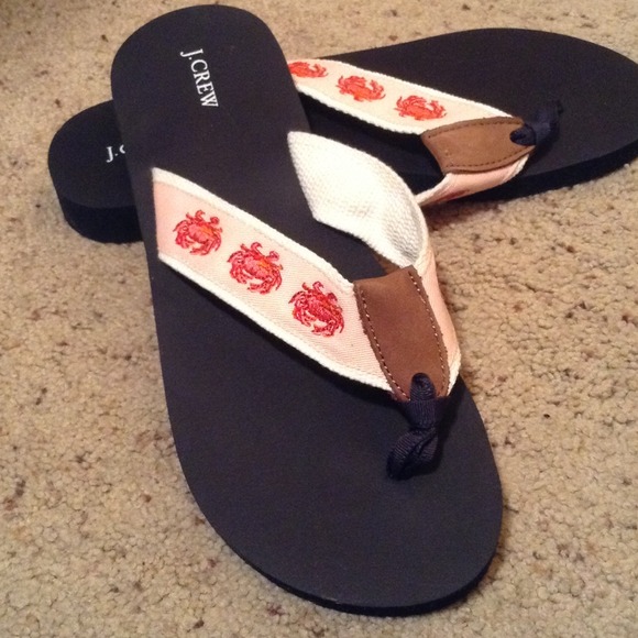 Sold! NWOT J. Crew crab flip flops! - Picture 2 of 3