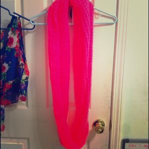 Neon Bubblegum Pink Infinity Scarf