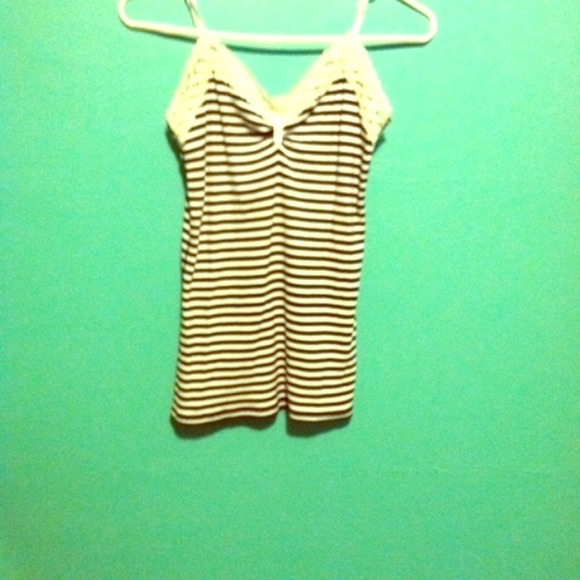 Navy blue & white striped tank top! - Picture 1 of 3