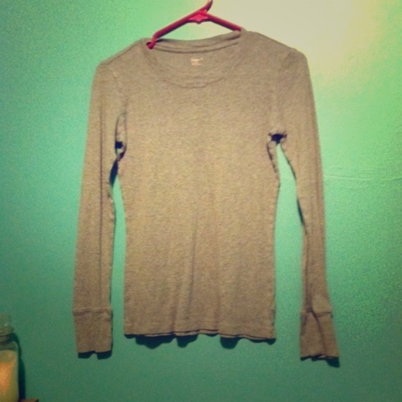 Plain grey long sleeve shirt - Picture 1 of 2