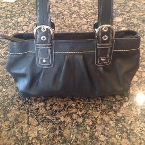Coach Black Leather BUNDLE W/ Black Trim Wallet