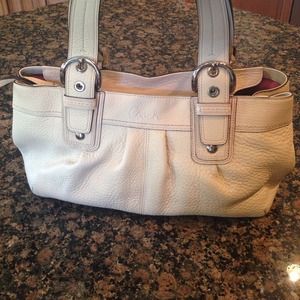 Coach White Leather Purse