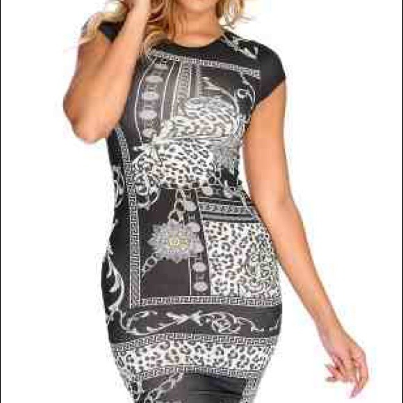 Sexy super cute, multi print mini dress