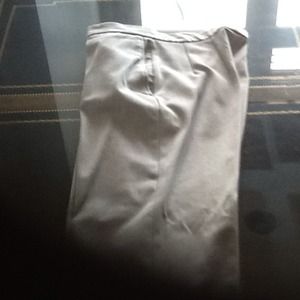 Silver gray heather polyester rayon stretch pants