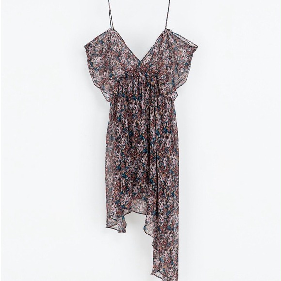 ***SOLD*** ZARA Floral Off Shoulder Sheer Dress