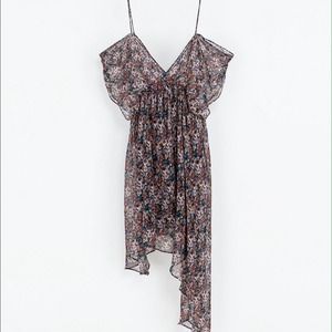 ***SOLD*** ZARA Floral Off Shoulder Sheer Dress