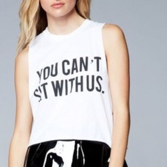 Brandy Melville "You Can't Sit With Us" Crop Tank