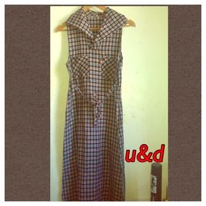 Long checked summer dress