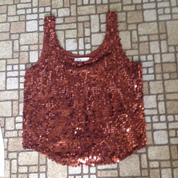 Bronze sequin tank