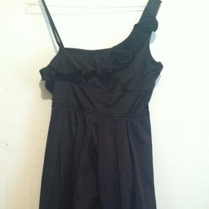 Black formal dress.