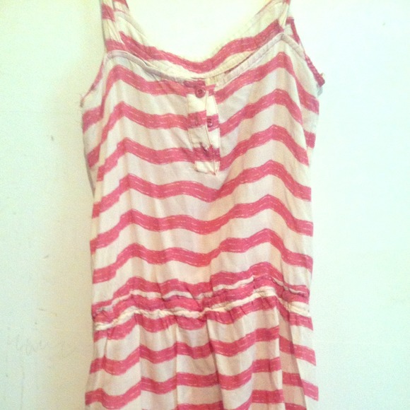 Pink and white striped tank. - Picture 1 of 2