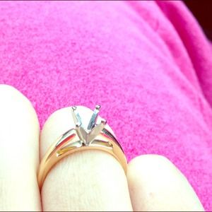 1 ct 14kt solid gold setting