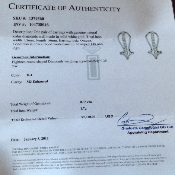 💎14k WG with Real Diamonds!💎SOLD - Picture 4 of 4