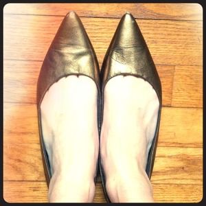 Gold ballet flats