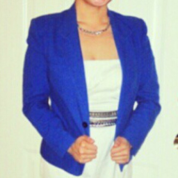 Vintage bright blue blazer