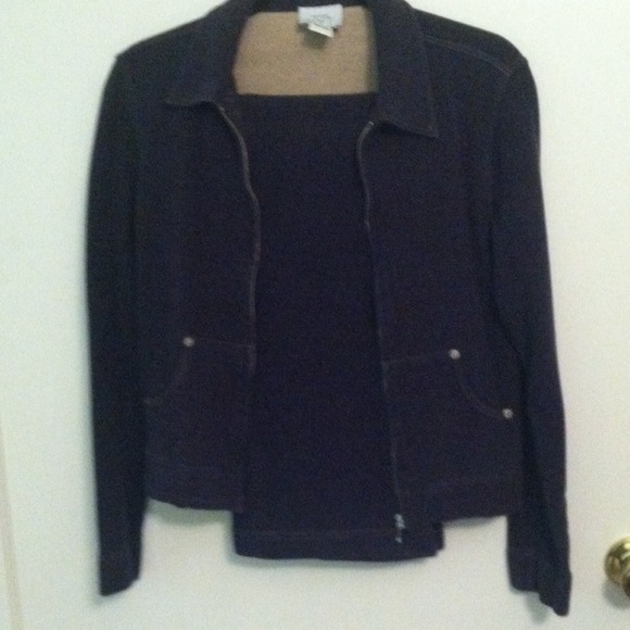 Navy houndstooth sweat suit