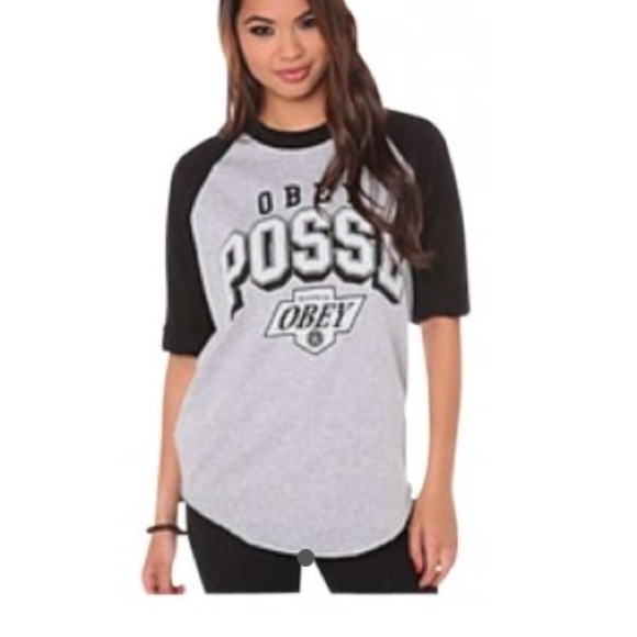 Obey Tops - OBEY posse baseball tee