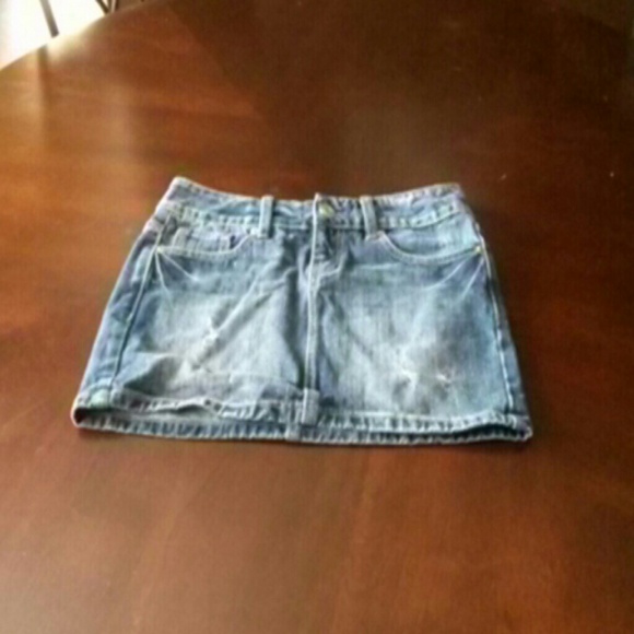 Jean mini skirt