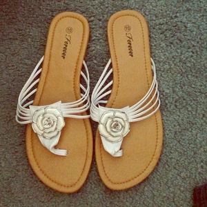 White sandals