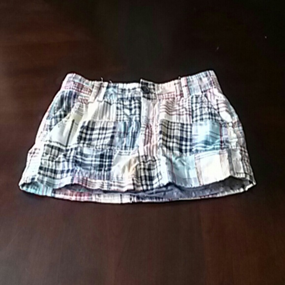 Short plaid mini skirt