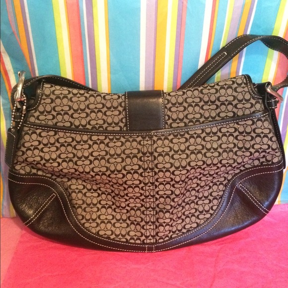 Coach canvas/ leather handbag - Picture 2 of 5