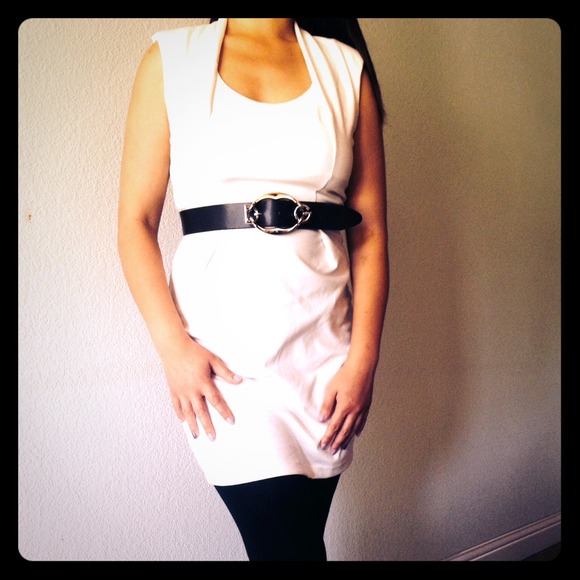 All white square cow neckline