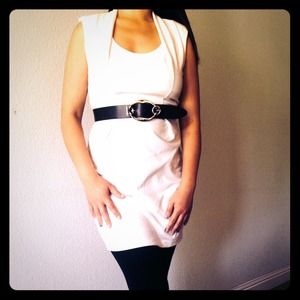 All white square cow neckline