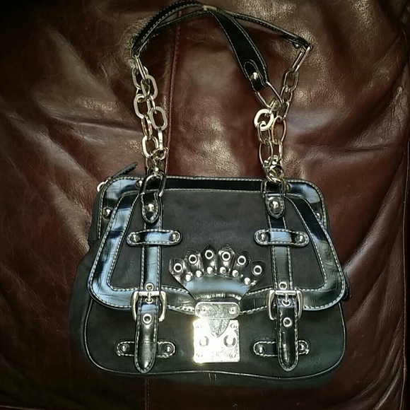 Black chain purse