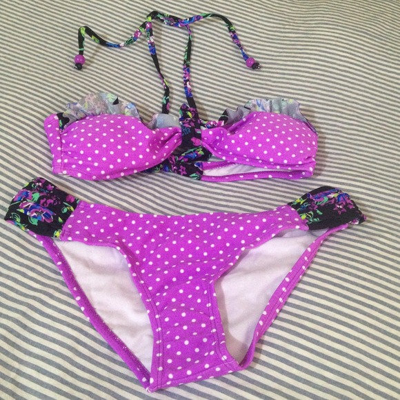 Polka dot swim suit