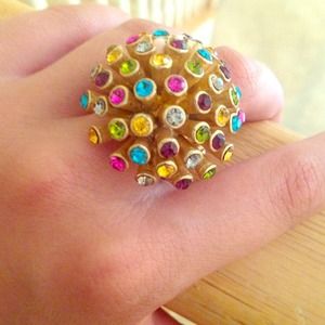 Multi-Colored Jeweled Statement Ring