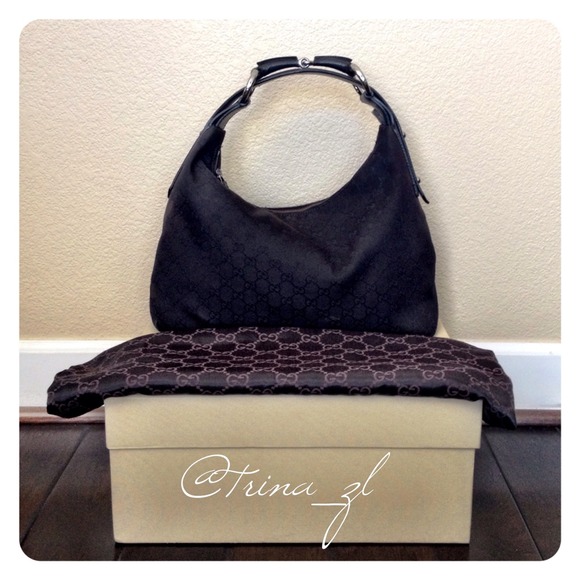 GUCCI Horsebit Hobo, Black