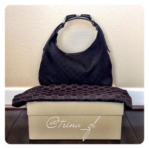 GUCCI Horsebit Hobo, Black