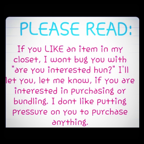 Thank you for looking at my closet! :)