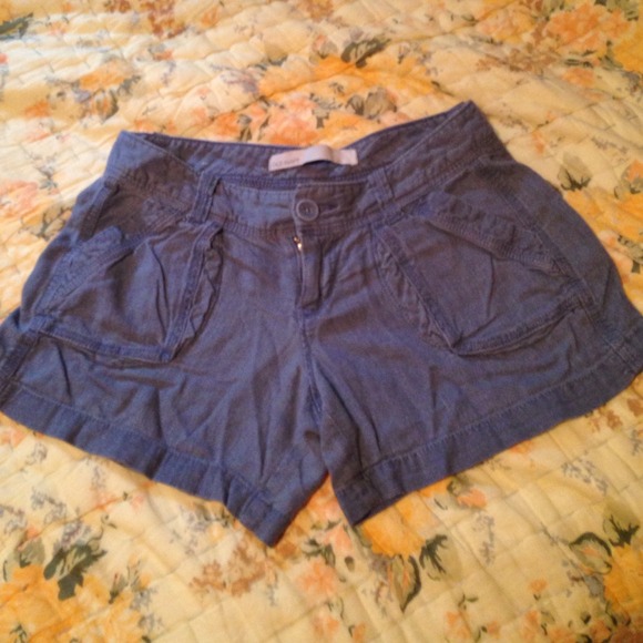 Navy linen shorts