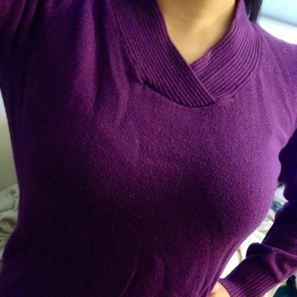 Purple Vneck Sweater