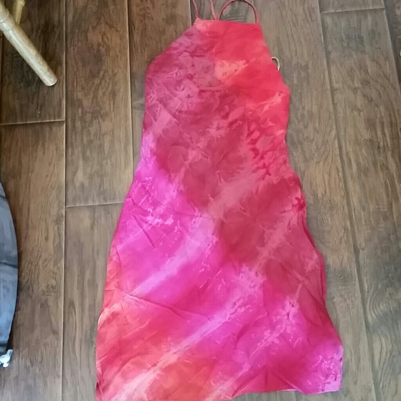 Orange, pink , and red sundress