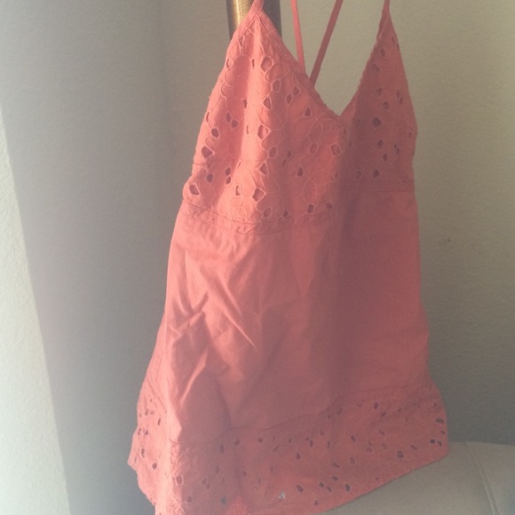 summery blouse orange coper color