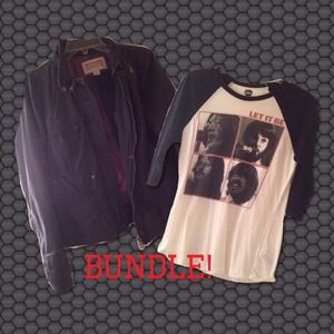 • BUNDLE • Let it Be baseball tee & utility jacket