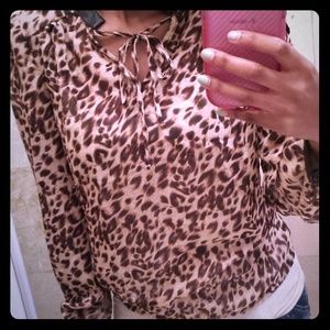 Cheetah Print Blouse