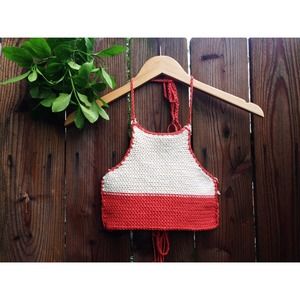 Peaches and cream high neck bikini top