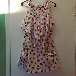 Big ruffle collar hearts dress
