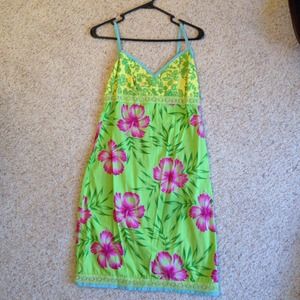 Bright green sundress
