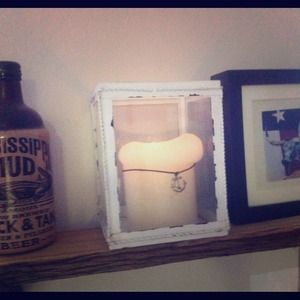 Vintage glass candle holder