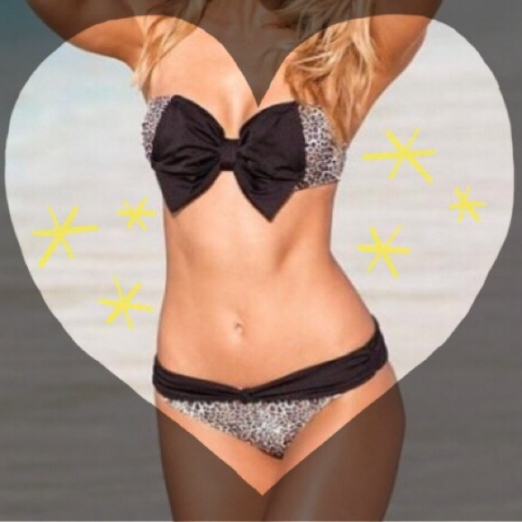 Other - Brown Leopard Bow Bikini